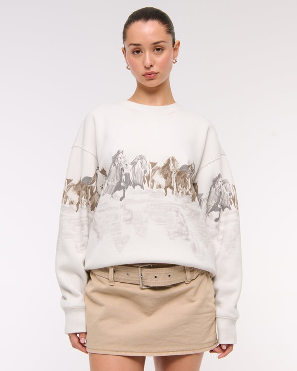 Horses Graphic Crewneck