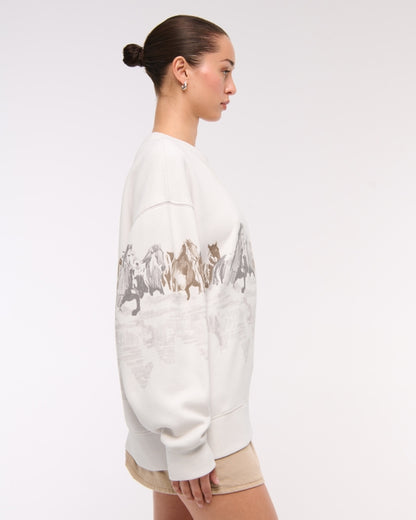 Horses Graphic Crewneck