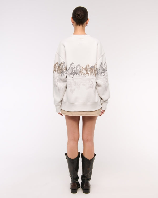 Horses Graphic Crewneck