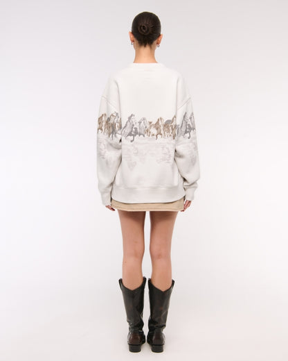 Horses Graphic Crewneck