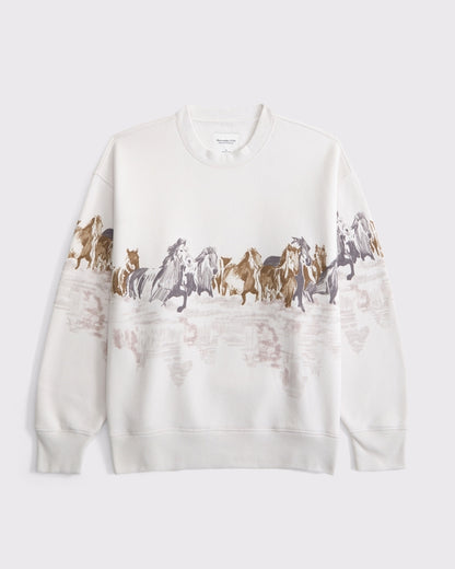 Horses Graphic Crewneck