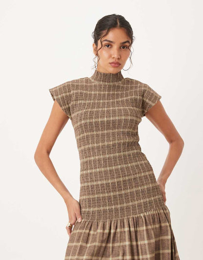 Plaid Maxi Dress